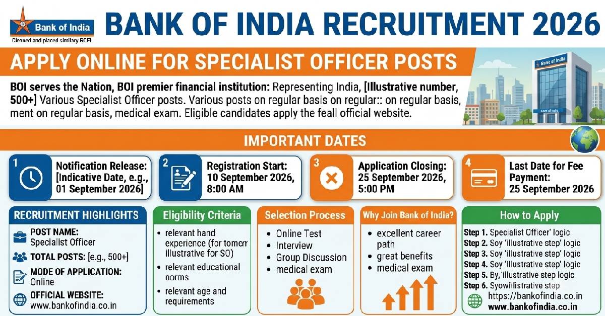 Bank of India SO Recruitment 2026